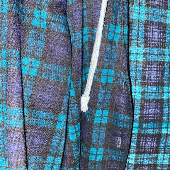 Plaid Hooded Cardigan - Picture 1 of 6